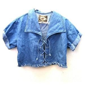 EXPRESS JEAN CROP TOP